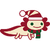 Axolotl Weihnachten Clipart