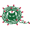 Katze Lichterkette Illustration
