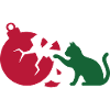 Katze Christbaumkugel Grafik