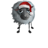 Meeerry Christmas Schaf - Mit Weihnachtsmütze