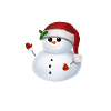 Schneemann mit Weihnachtsmütze - Winkend