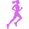 Laufsilhouette in Lila