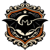 Dunkles Fledermaus Emblem