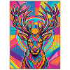 Hirsch Neon Pop Art Kaleidoskop