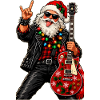 Santa Rock Weihnachtsgitarre