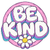 Be Kind Retro Blüten Logo