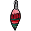 Gestreifter Tropfenornament