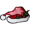 Crimson Lip Weihnachtsmannhut-Kunstwerk