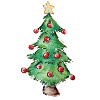Aquarell-Weihnachtsbaum-Ornamente