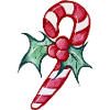 Candy Cane Holly Festliches Thema