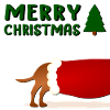 Froher Weihnachtshund