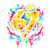 6 7 Meme Neon Graffiti Splash