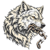 Fenrir Wolf mit gebrochenen Ketten
