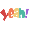 Bunte Yeah Typografie Design