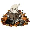Lesendes Gespenst Halloween Geschenk 
