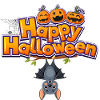 Happy Halloween Fledermaus Kürbis 