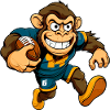 Affe Rugbyspieler