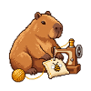 Capybara Pixel Art Designerin – Näherin