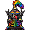 Regenbogenzug im Rock Stil