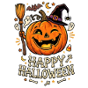 Happy Halloween lachender Kürbis