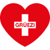 Grüezi (Herz / Schweizerkreuz / Schweiz / 1C)