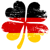 Deutschland Flagge Kleeblatt used