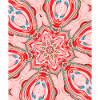Kaleidoskope rosa-rot Mandala 