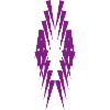 Geometrische Violettspitzen Silhouette
