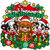 Weihnachts Kühe