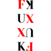 Rot-Schwarz-Typografieblock