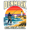 Dänemark Küstenangler Sonnenuntergang