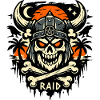 Schädel Raid Helm Symbolik