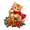 Katze Winterkuss