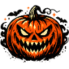 Grimmiges Kürbisgesicht Halloween