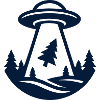 Ufo Entfuehrung Wald Logo