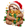 Weihnachtsfaultier Kuschelgeschenk