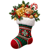 Weihnachtsstrumpf mit Teddy