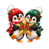 Zwei Pinguine Weihnachtstraum