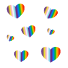Inklusive Pride-Flagge Herzen