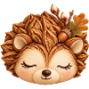 Niedlicher Igel im Herbstlaub