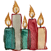 Candle Quartet Aquarell Glow