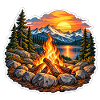 Lagerfeuer am Bergsee