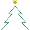 Weihnachtsbaum mit Stern - Schlichter Tannenbaum