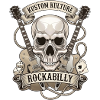 Rockabilly Schädel mit Gitarren