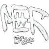 Tapferer Symbol-Pinselstrich auf Schwarz