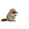 Schnabeltier Höhlenmalerei Tierhumor Steinzeit