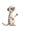 Erdmännchen Höhlenmalerei Tierhumor Wildtier 