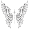 Nachtflügel mit Lichtlinien