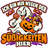 Halloween-Geist auf Süßigkeitenjagd