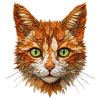 Katze aus Herbstlaub